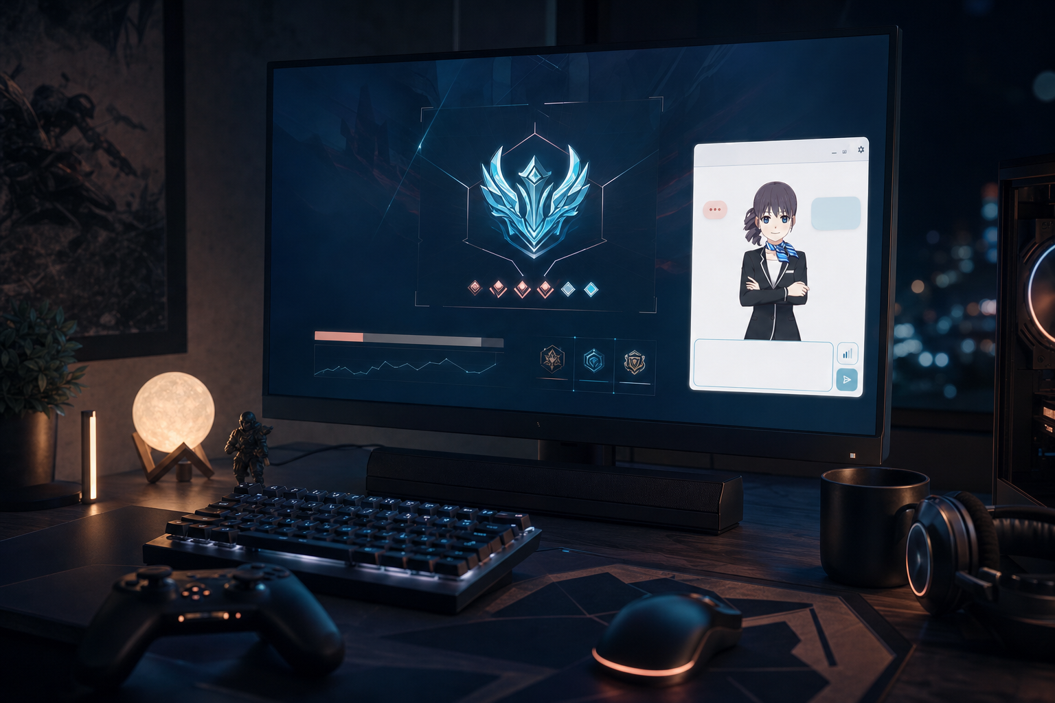 ゲーム中にMiaが話し相手になるイメージ